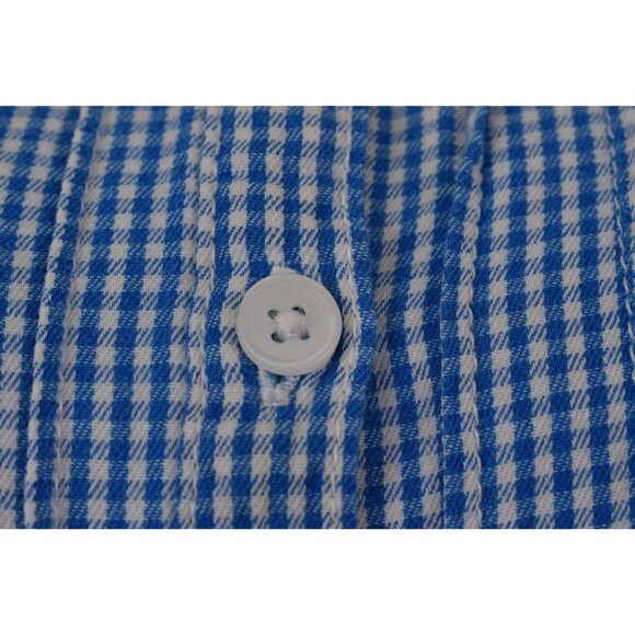 Vintage Micro Plaid Long Sleeve‎ Blouse - Picture 7 of 10